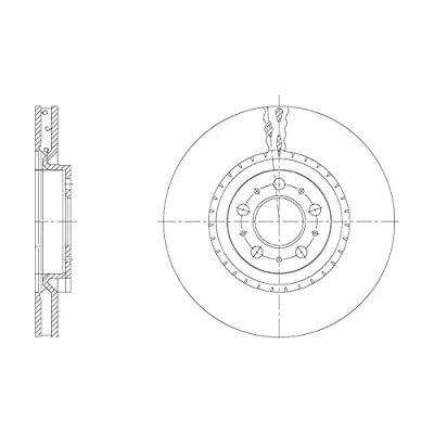 Image of 30645222 Brake disc FEBI BILSTEIN 171493 Front Axle 330mm 32mm 5 Hole 108mm internally vented Coated VOLVO: V70 2, S60 I