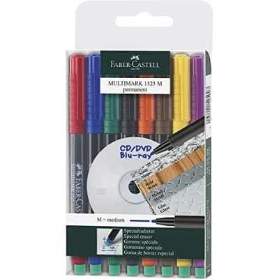 Image of Faber Castell Medium Tip Permanent Multimark (Set of 8)