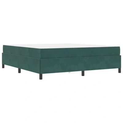 Image of Box Spring Bed Other Dark green and White 180 x 200 cm Velvet Vidaxl