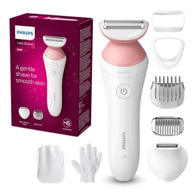 Image of Philips Lady Shaver Series 6000 BRL146/00 Cordless with Wet and Dry use, White