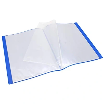 Image of Waytex Document Folder A4 40 Photos 20 Pockets Polypropylene Blue 931401