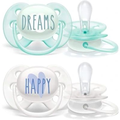 Image of Philips Avent Ultra Soft/Doux Pacifier, 0 6 Months 2 Pieces