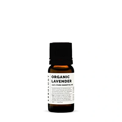 Image of Erbology Organic Pure Lavender Essential Oil 10ml Relax and Destress Small Batch Sustainably Sourced Straight from Farm in Provence, France