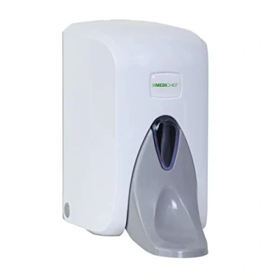 Image of Medichief Wall Mounted Hand &amp; Elbow Soap Dispenser Manual Operated 500ml Capacity Liquid Specifically Suited To Hospital High Risk Environments