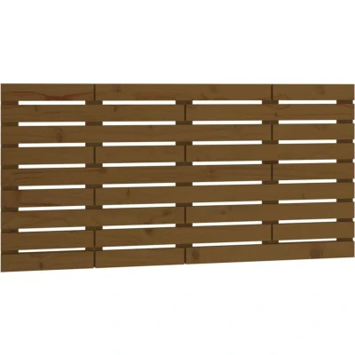 Image of vidaXL Wall Headboard Honey Brown 156x3x63 cm Solid Wood Pine
