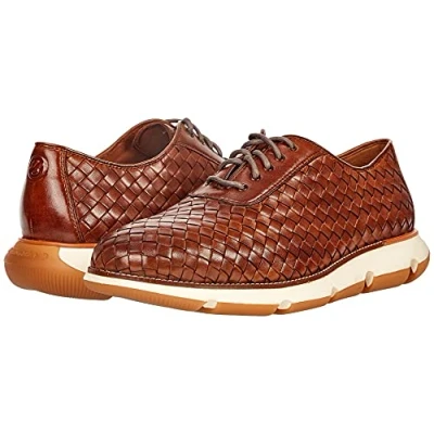 Image of Cole Haan Men&#039;s C34794 Oxford, British Tan Woven Leather Ivory, 7 UK
