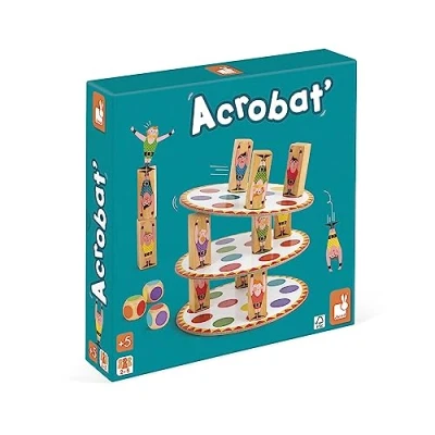 Image of Janod Acrobat&#039; Skill and Strategy Game Children&#039;s Board Games Concentration Fine Motor Skills 2 Players Up from 5 Years Old, J02757
