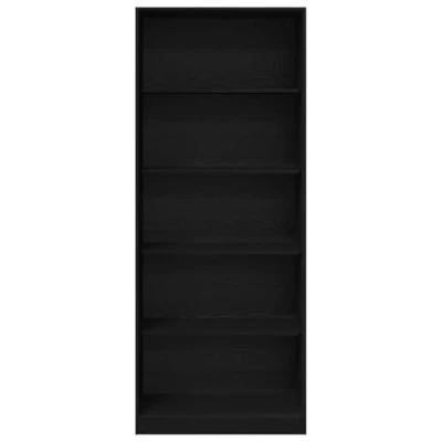 Image of vidaXL Black Oak Wardrobe 80 x 50 200 cm Engineered Wood