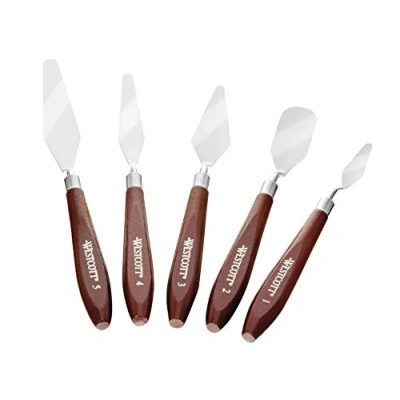 Image of Westcott E 40200 00 Paint Spatula Set, Brown/Silver, 17.5 22.5 cm, 5