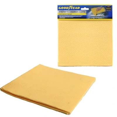 Image of Goodyear Synthetic Chamois natural Chamois, Super Absorbent, Streak And Scratch Free, With A Greater Tolerance To Modern Car Cleaners Stays Soft When Drying Extra Large 72cm x 50cmMachine Washable