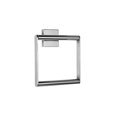Image of Croydex Flexi Fix Chester Towel Ring, Metal, 168 x 153 58mm, Silver