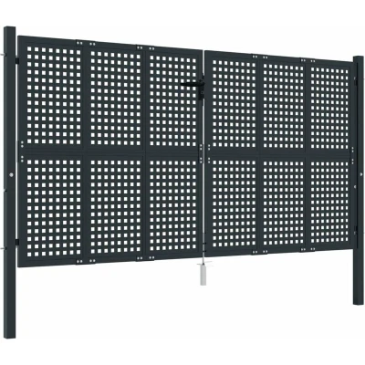 Image of vidaXL Garden Gate Anthracite 300x200 cm Steel