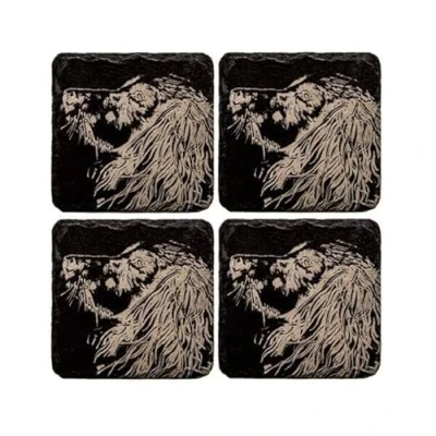 Image of The Just Slate Company Set of 4 Spaniel Coasters