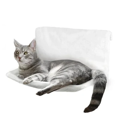 Image of Petlicity Warm and Cosy Pet Cat Dog Radiator Bed Strong Durable (White)
