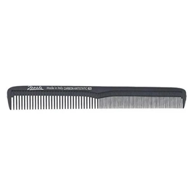 Image of Jäneke Carbon Hair Comb, 18 cm, Anti Static, Fine &amp; Wide Teeth, Unisex, Italy