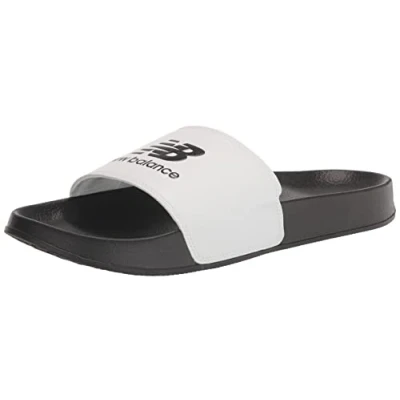 Image of New Balance Men&#039;s 50 V1 Slide Sandal, White/Black, 12