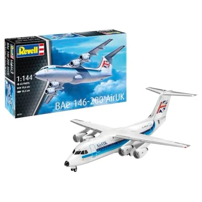 Image of Revell 03791 BAe 146 (RJ85) Aircraft 1:144 Scale Unbuilt/Unpainted Plastic Model Kit