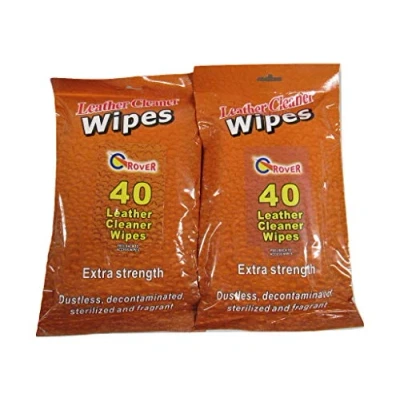 Image of Leather Cleaning Wipes X80 (Car Furniture Sofa Seat Couch Bag Sterilising Extra Strength)