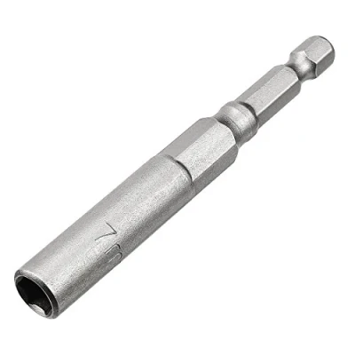 Image of Sourcingmap 1/4&quot; Quick Change Hex Shank 7mm Nut Setter Driver Drill Bit, 80mm Length, Metric No Magnetic