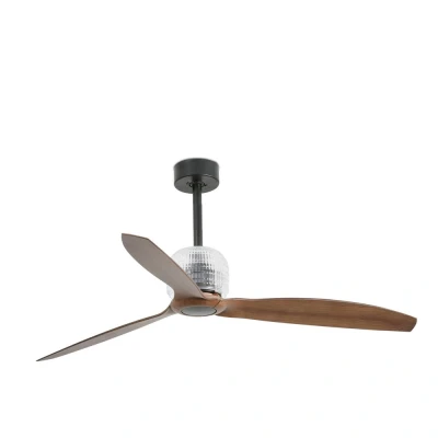Image of Deco Black, Wood Ceiling Fan LED With DC Motor