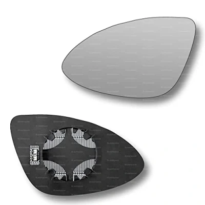 Image of Less4spares Replacement Wing Mirror Glass Left Compatible with Porsche Cayenne 2010 2018 CLIP ON Passnager Near Side N/S Heated Convex