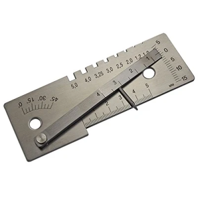 Image of RIVERWELD Gap Wedge Welding Gauge Checks Undercut Crown Depth Butt Fillet Weld Multi Function Inspection