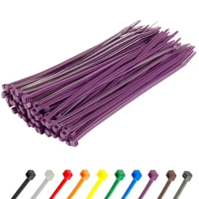 Image of Gocableties Purple Cable Ties, 300mm x 3.6mm, Pack of 100, 12 Premium Nylon Zip Multi Purpose Plastic Tie Wraps, Secure Self Locking Mechanism, for Home, Garden, Office and DIY