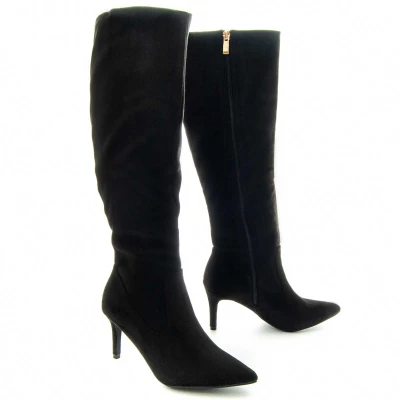 Image of Montevita Womens HEEL BOOT BOISIBOOTtac IN BLACK Textile Size UK 6.5