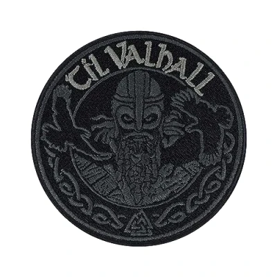 Image of Viking Patch for Clothing Vikings Sticker All Fabrics and Leather Til Valhall Valhalla Emblem allfather Odin Embroidered Fabric Applique 80x80 mm