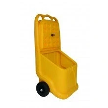 Image of Firechief 75 Litre Yellow Unipart Mobile Grit Bin