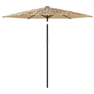 Image of vidaXL Garden Parasol with Steel Pole Brown 268x268x226 cm