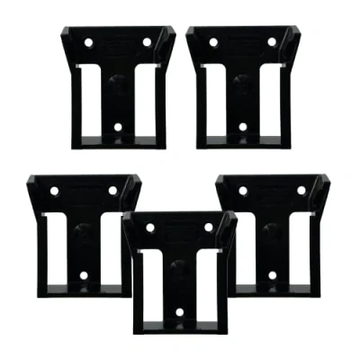 Image of StealthMounts Battery Mounts for Milwaukee M18 Cordless Holders 18v Power Tools 5 Pack Black Organisers