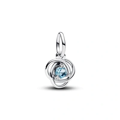 Image of Pandora March Birthstone Eternity Circle Dangle Charm