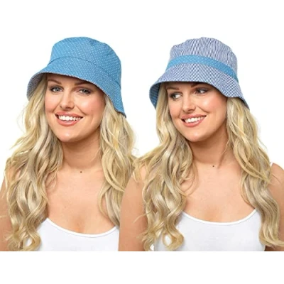 Image of Undercover Ladies Reversible Bucket Hat GL733 Blue M/L