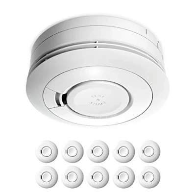 Image of Ei Electronics Ei650 10 Year Smoke Alarm, white, Pack of 10, 3H161, 3 voltsV