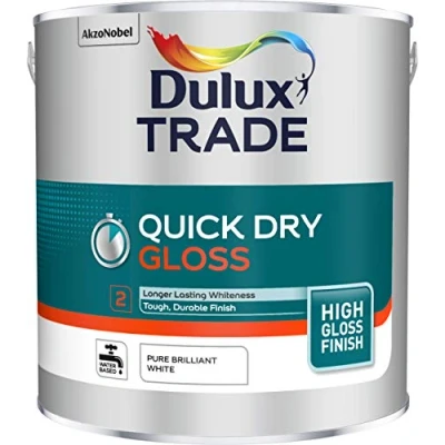 Image of Dulux Trade Quick Dry Gloss 2.5L Pure Brilliant White