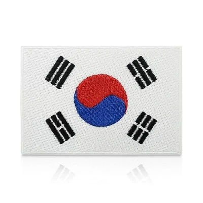 Image of South Korea Flag Iron on Patch Korean Patch, Patches, Embroidery Ironable Badges Finally Home