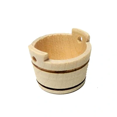 Image of Melody Jane Dolls House Round Wash Tub Plant Barrel Miniature 1:12 Accessory