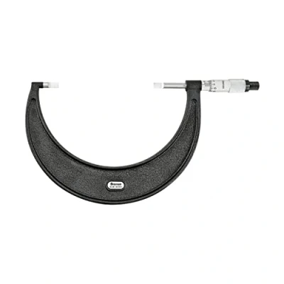 Image of Starrett 486MP 125 Blade Type Micrometre, Non Rotating Spindle, Plain Thimble, 100 125mm Range, 0.01mm Graduation