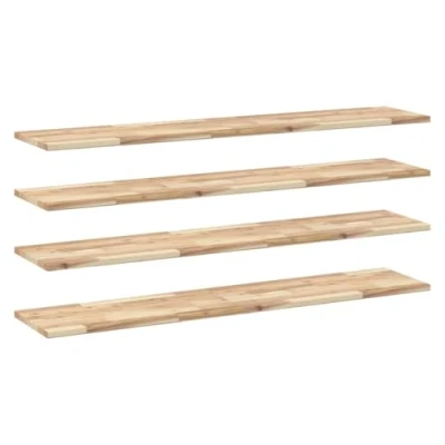 Image of vidaXL Floating Shelves 4 pcs 140x30x2 cm Untreated Solid Wood Acacia