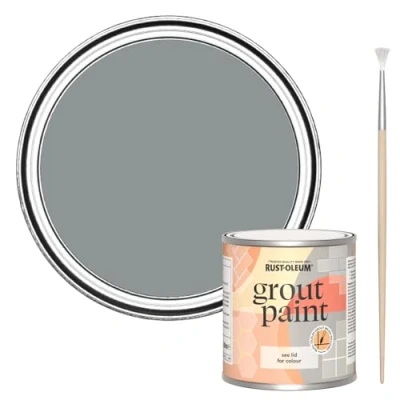 Image of Rust Oleum Mid Grey Ultra Durable Grout Paint Anthracite 250ml
