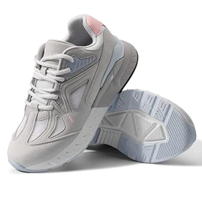 Image of FitVille Womens Extra Wide Fit Trainers Ladies Walking Running Shoes Comfortable Sneakers for Flat Feet Plantar Fasciitis Rose Red