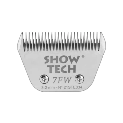Image of Show Tech Pro Wide Snap on Clipper Blade Width for Larger Breeds Ultra Fine Finish Carbon Steel #7FW