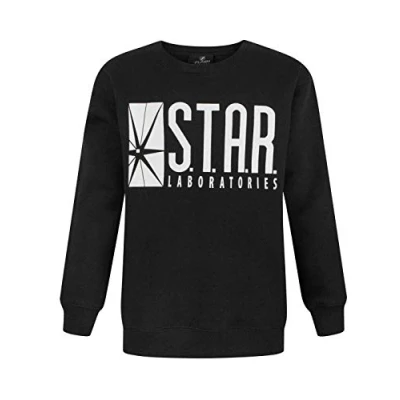 Image of Flash TV STAR Laboratories Boy&#039;s Black Long Sleeve Sweatshirt