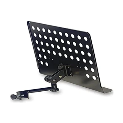 Image of Stagg 25014513 Large Music Stand Plate with Arm, MUS ARM 2, Black