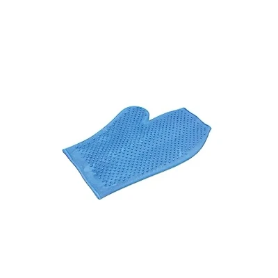 Image of Lincoln Rubber Grooming Mitt Blue