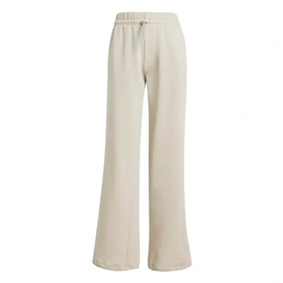 Image of adidas Women&#039;s Essentials Small Logo Feel Cozy Open Hem Pants, Wonder Alumina/White, XXL