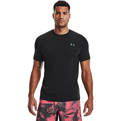 Image of Under Armour Mens UA Seamless Long Sleeve T Shirt in Black Nylon Size Medium