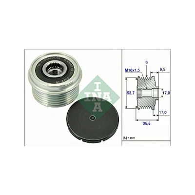 Image of 1478119, 1S7T10300AB, 1S7T10300CC, 1S7T10300CD, 1S7T10300CE Freewheel Clutch INA 535 0074 10 36,8mm Requires special tools for mounting FORD: MONDEO 3
