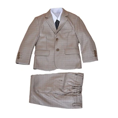 Image of Cinda 5 Piece Boy Suits Boys Wedding Suit Page Party Prom Beige 4 5Years